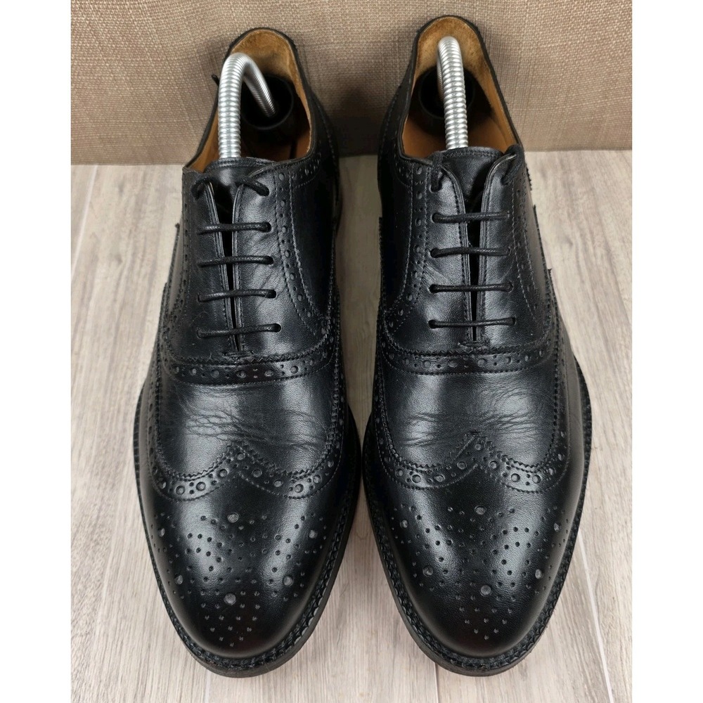 Beckett Simonon Yates Oxford Men's Size 9 Black Leather Handcrafted Dress Shoes